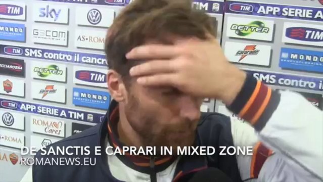 DE SANCTIS E CAPRARI IN MIXED ZONE - ROMA-SASSUOLO 1-1