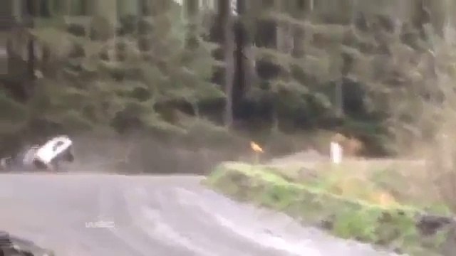 WRC Britain 2013 Robert Kubica and Mikko Hirvonen Crash Day 1