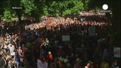 Movilización en Australia contra el cambio climático