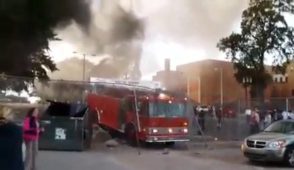 Fire truck crash.. they come to rescue you... SURE?