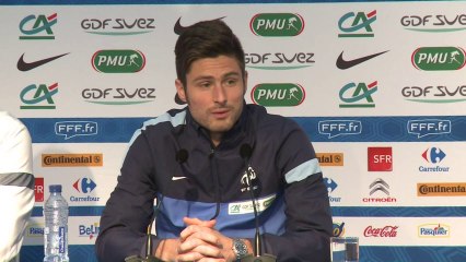 Mondial-2014/barrages : Giroud "prêt à mourir sur le terrain"
