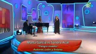 Reto Sandra Acal vs Marta García- Tengo miedo- gala 8 copla