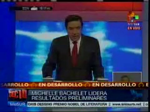 Michelle Bachelet lidera en resultados preliminares