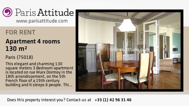 3 Bedroom Apartment for rent - Marx Dormoy, Paris - Ref. 4415