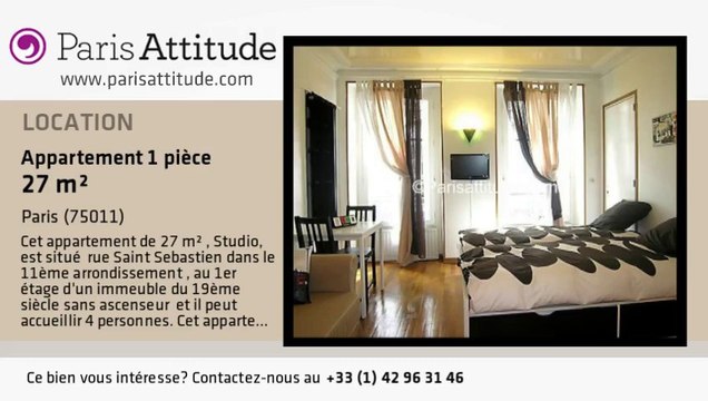 Appartement Studio à louer - Oberkampf, Paris - Ref. 6502