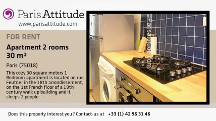 1 Bedroom Apartment for rent - Sacré Cœur, Paris - Ref. 5105