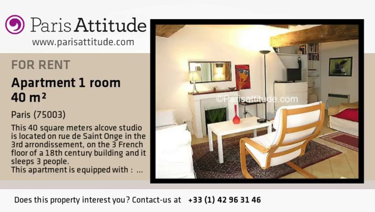 Alcove Studio Apartment for rent - Temple, Paris - Ref. 543