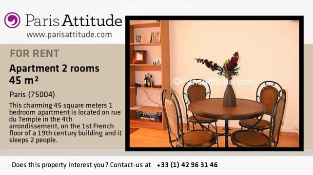 1 Bedroom Apartment for rent - Centre George Pompidou, Paris - Ref. 298