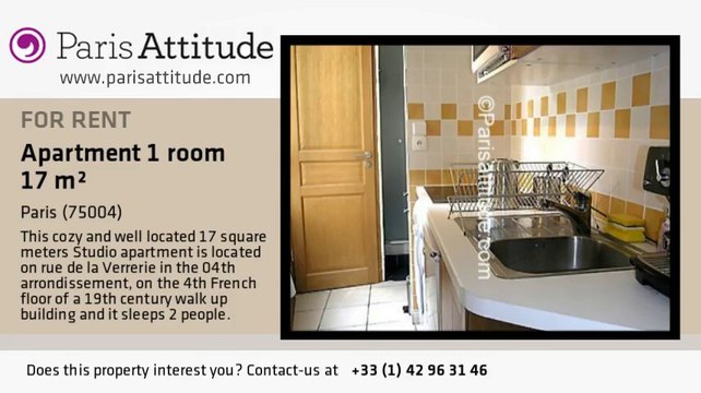 Studio Apartment for rent - Hôtel de Ville, Paris - Ref. 2488