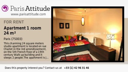 Studio Apartment for rent - Temple, Paris - Ref. 1631