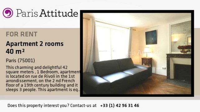 1 Bedroom Apartment for rent - Louvre, Paris - Ref. 8412