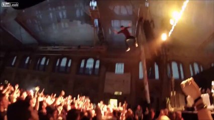 Stage dive goes wrong
