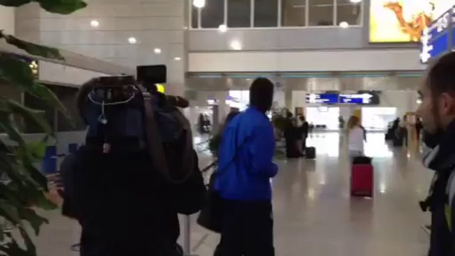 Ο Γιώργος Σαμαράς κατά την αναχώρηση της Εθνικής