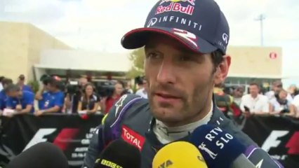 BBC F1: Mark Webber Post Quali interview (2013 US Grand Prix)