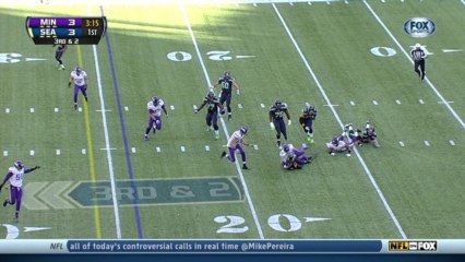Vikings defense, sack, 6-yd loss