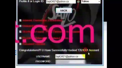 yahoo email password hack