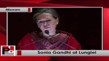 Sonia Gandhi at Lunglei (Mizoram) lauds Congress’ efforts for welfare of tribals, common man