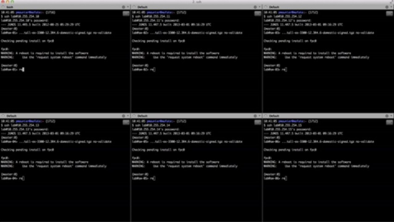 How to upgrade 6 Juniper EX3300 switches at the same time