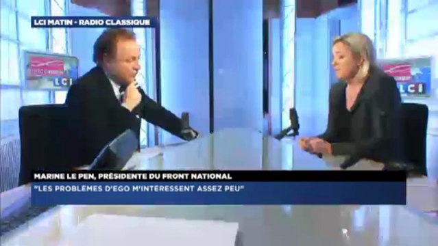 Marine Le Pen, invitée politique de Guillaume Durand avec LCI