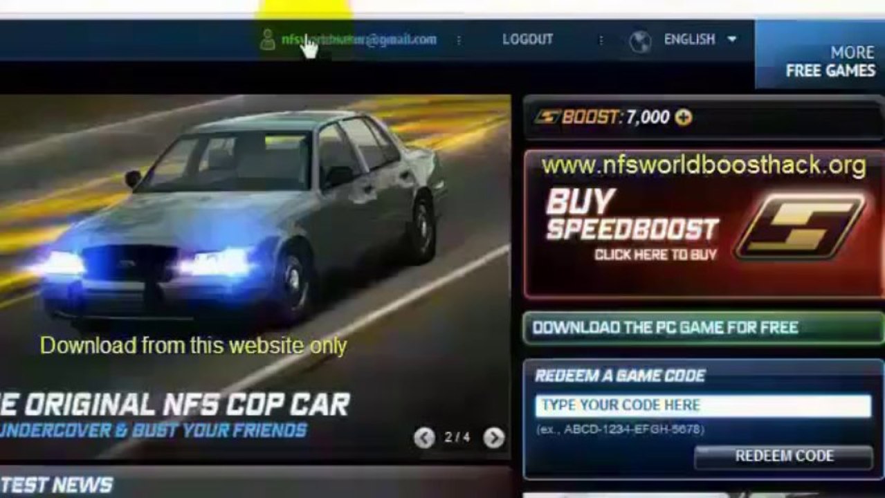 NFS World Boost Hack 2013 + Download