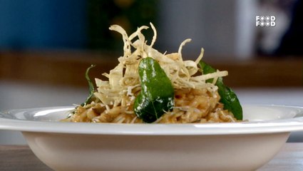 Rasam Mushroon Risotto With Garlic Kerala Poppadam-Style Chef