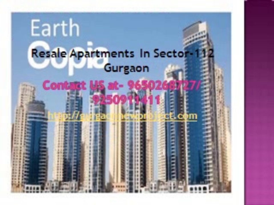 Earth Copia Resale Apartments In Sector-112 Gurgaon