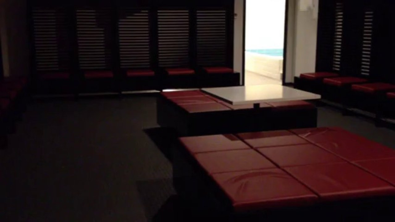 Τα αποδυτήρια της Ελλάδας στην Arena Nationala στο Βουκουρέστι