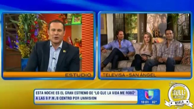 Sebastián Rulli,A. Boyer y L.R.Guzman en enlace con DA presentando #LQLVMR ,y su estreno x Univision