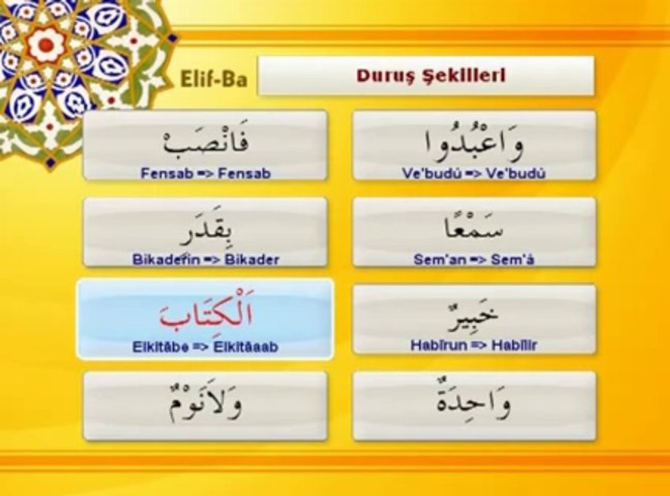 Tecvit dersi 35 - Duruş Şekillleri