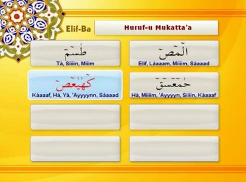 Tecvit dersi 34 - Huruf-u Mukatta'a