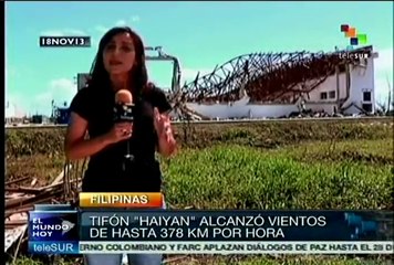 Tifón Haiyan en Filipinas alcanzó vientos de hasta 378 Km por hora
