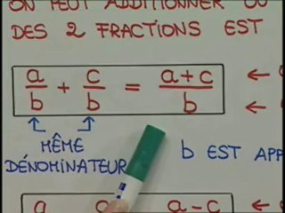 Cas où les fractions ont même dénominateur