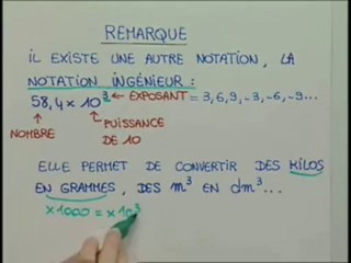 Les notations scientifiques et ingénieur d'un nombre