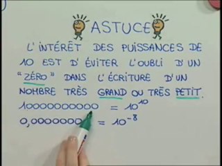 A quoi servent les puissances de 10 ?
