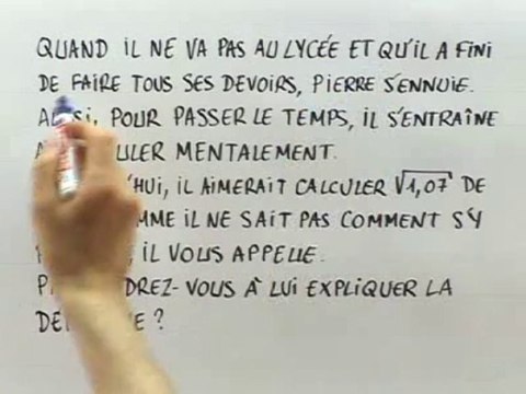 Tangentes et approximations affines - Exo 3 : énoncé
