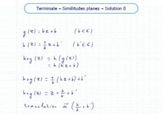 Les similitudes planes - Exo 8