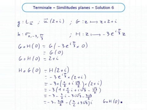 Les similitudes planes - Exo 6