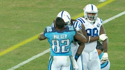 Erik Walden head-butts Delanie Walker