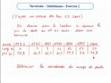 Les statistiques à deux variables - Exo 2