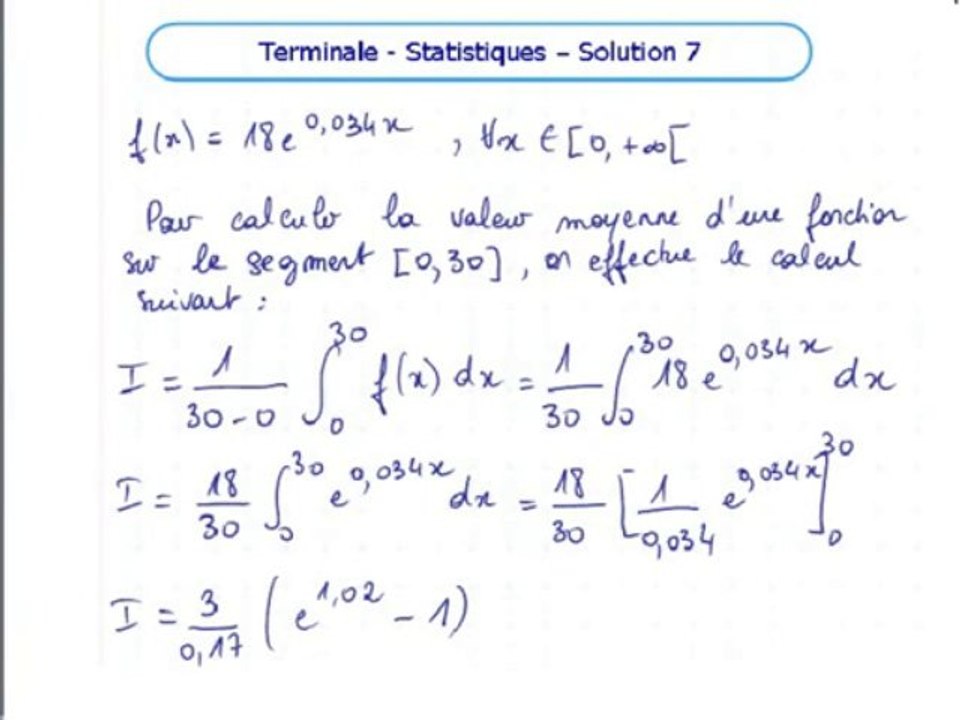 Les statistiques à deux variables - Exo 7