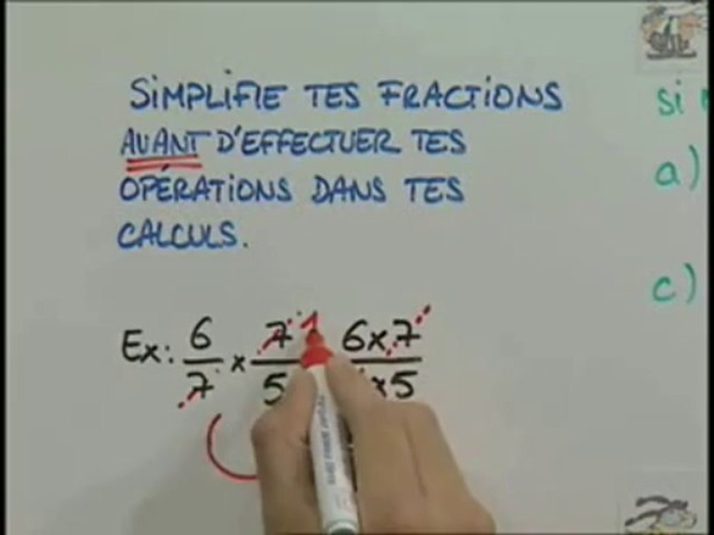 Multiplier deux fractions et simplifier le calcul - Vidéo Dailymotion