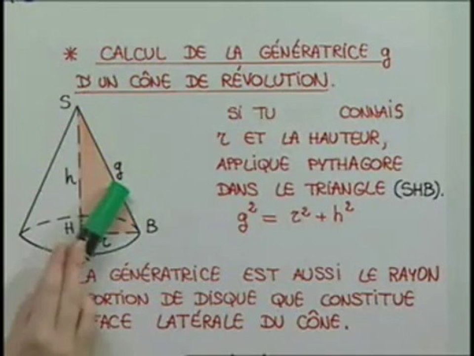 Le calcul de la hauteur d'une pyramide ou d'un cône - Vidéo Dailymotion