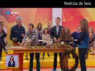 Gil e Alberto são os ecodecoradores contratados para a produção Cabeça Aldeia Natal