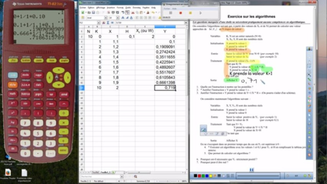 Capsule TS  faire tourner un algorithme