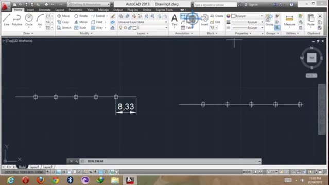 Autocad 2013 tutorial divide and measure in hindi Urdu (31-50) By MNRAQ