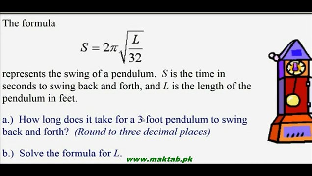 FSc Math Book1, CH 4, LEC 11: Radical Equations (Type 1)