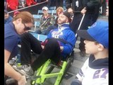 Idiot fan falls from upper deck during Bills-Jets game