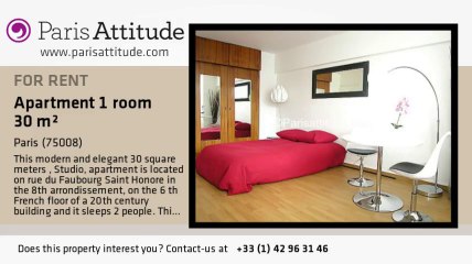 Studio Apartment for rent - Miromesnil, Paris - Ref. 6898