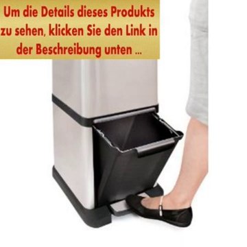 Angebote TURM-ABFALLEIMER / TRETEIMER 3-FACH AUS EDELSTAHL 32 LITER DECKEL BLEIBT OFFEN