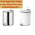 Angebote Treteimer MAURICE 5 Liter weiß - Edelstahl - Mülleimer Bad Accessoires